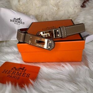 H Tan Leather Belt